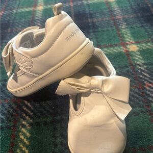 Stride Rite White Toddler Shoes with Bow